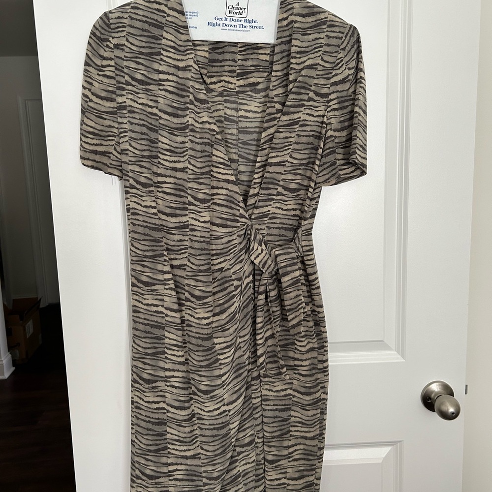 Silk zebra print dress